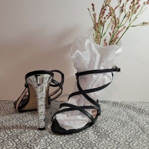 Kate Spade Elegant Black Strappy Heels.